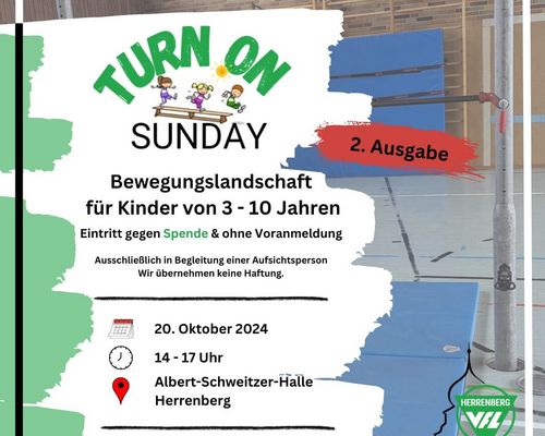 Turn on Sunday am 20.10.2024 - Bewegungslandschaft für Kinder von 3-10 Jahren